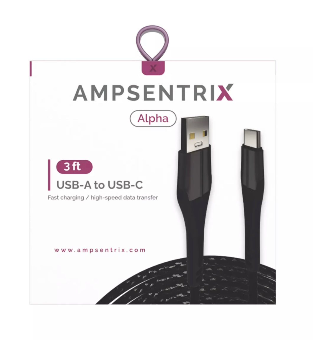 Ampsentrix USB-A to USB-C 3ft