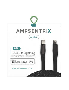 AmpSentrix MFi Lightning to USB Type C Cable
