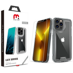 MyBat Pro Lux Series Case with Tempered Glass for Apple iPhone 13 Pro (6.1) - Clear