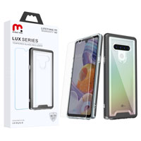 MyBat Pro Lux Series Case with Tempered Glass for LG Stylo 6 - Black