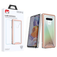 MyBat Pro Lux Series Case with Tempered Glass for LG Stylo 6 - Rose Gold