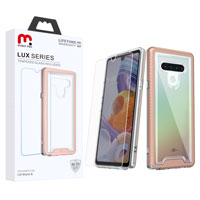 MyBat Pro Lux Series Case with Tempered Glass for Boost Celero 5G - Rose Gold